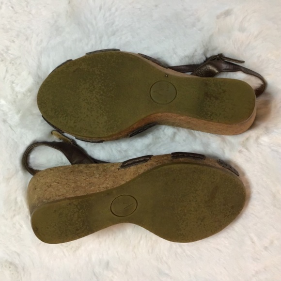 Clarks Artisan Alameda Cork Leather Wedge Sandals - Picture 5 of 10